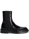 Jil Sander Calf Leather Chelsea Boots In Black