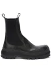 Jil Sander 35mm Leather Ankle Boots In Black