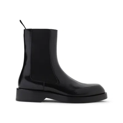 Jil Sander Leather Chelsea Boots In Black