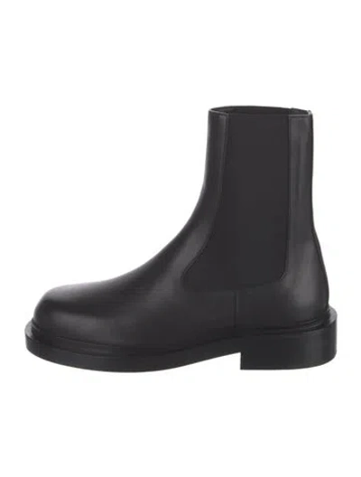 Pre-owned Jil Sander Leather Chelsea Boots In Black