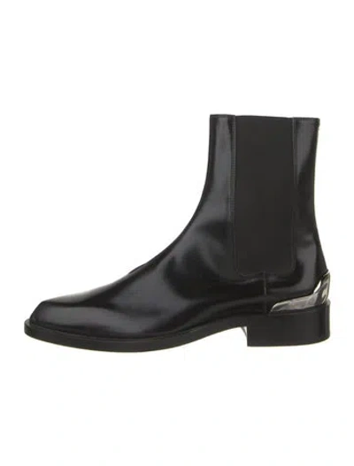 Pre-owned Jil Sander Leather Chelsea Boots In Black