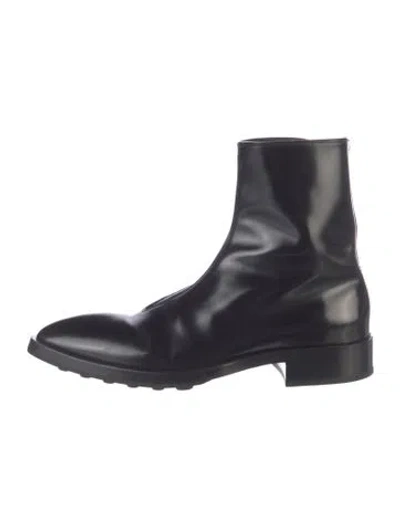 Pre-owned Jil Sander Leather Chelsea Boots In Black