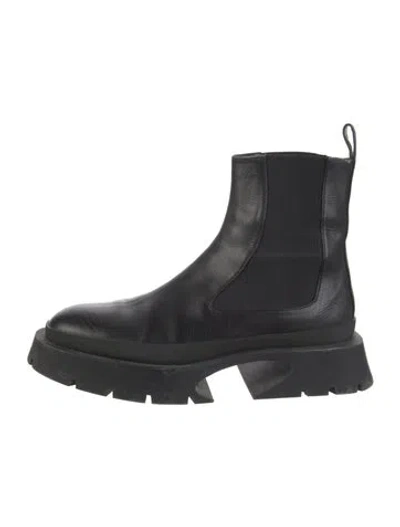 Pre-owned Jil Sander Leather Chelsea Boots In Black