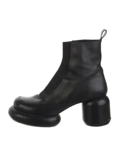 Pre-owned Jil Sander Leather Chelsea Boots In Black