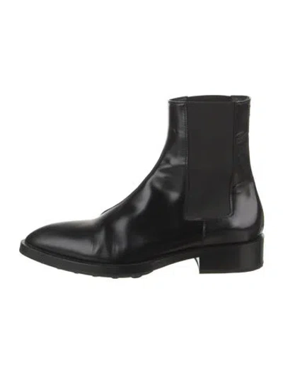 Pre-owned Jil Sander Leather Chelsea Boots In Black