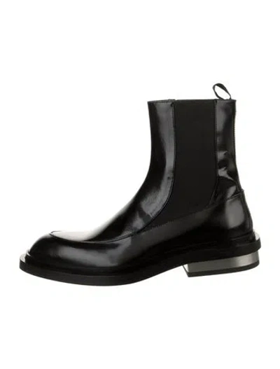 Pre-owned Jil Sander Leather Chelsea Boots In Black