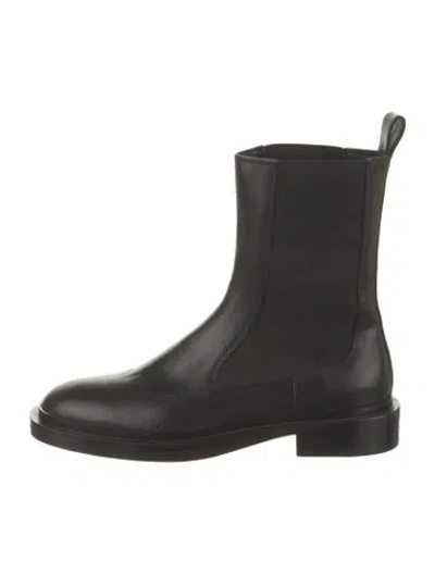 Pre-owned Jil Sander Leather Chelsea Boots In Black