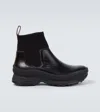 Jil Sander Man Ankle Boots Black Size 12 Soft Leather In Black