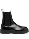 Jil Sander Black Boots With Elastic Side Pannels In Leather Woman In Black