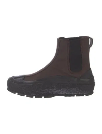 Pre-owned Jil Sander Leather Chelsea Boots In Brown
