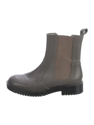 Pre-owned Jil Sander Leather Chelsea Boots In Grey
