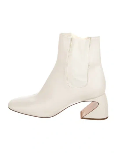 Pre-owned Jil Sander Leather Chelsea Boots In Neutral