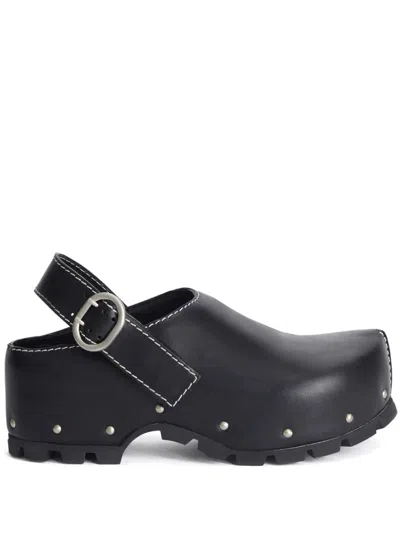 JIL SANDER LEATHER CLOGS