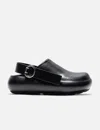 Jil Sander Leather Clogs In Multi