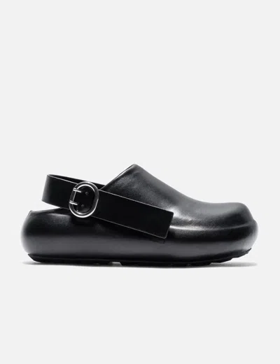 Jil Sander Leather Clogs In Multi