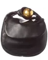 Jil Sander Ball Top Handle Leather Mini Bag In Black