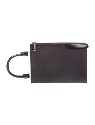 Pre-owned Jil Sander Leather Clutch In Black