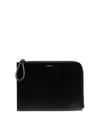 Jil Sander Leather Clutch In Black