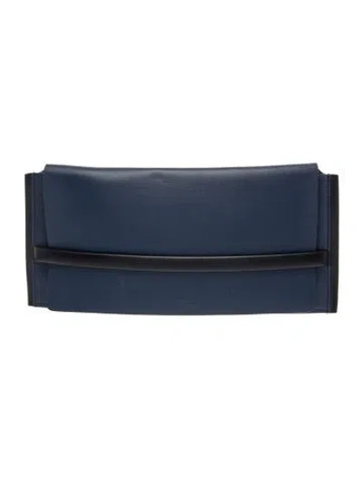 Pre-owned Jil Sander Leather Clutch In Blue