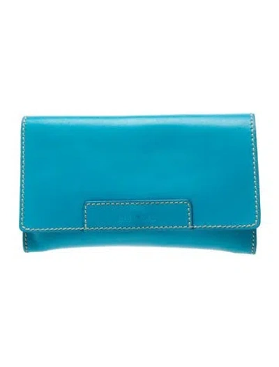 Pre-owned Jil Sander Leather Clutch In Blue