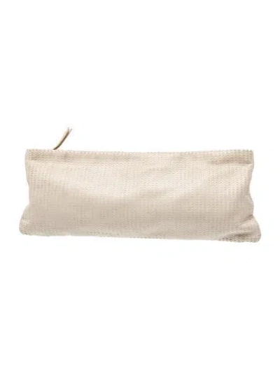 Pre-owned Jil Sander Leather Clutch In Neutral