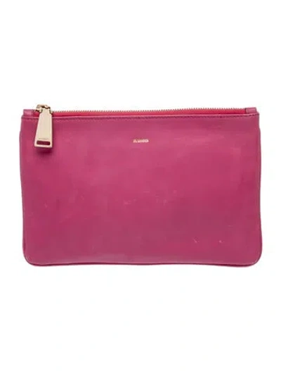 Pre-owned Jil Sander Leather Clutch In Pink