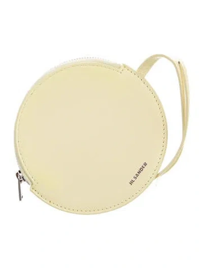 Pre-owned Jil Sander Leather Coin Pouch In Yellow