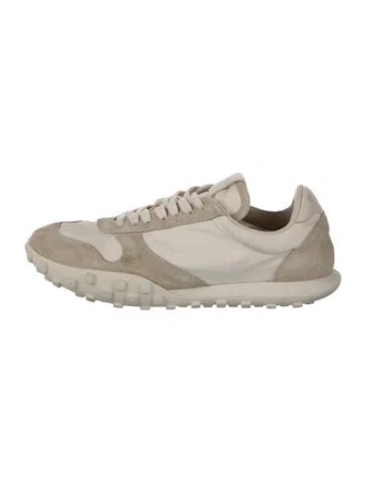Pre-owned Jil Sander Leather Colorblock Pattern Athletic Sneakers In Neutral