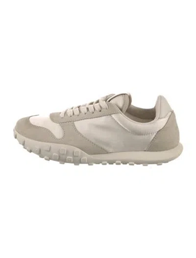 Pre-owned Jil Sander Leather Colorblock Pattern Sneakers In Neutral