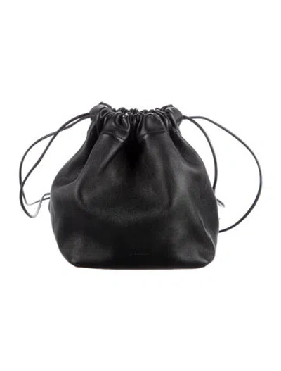 Pre-owned Jil Sander Leather Cosmetic Bag. In Black