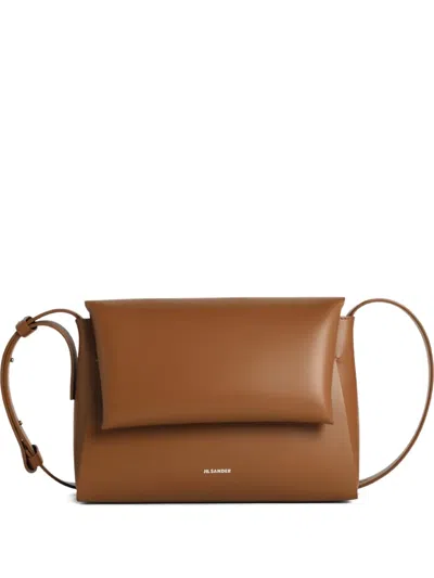 Jil Sander Leather Cross-body Bag In Brown