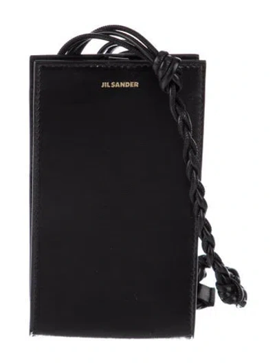Pre-owned Jil Sander Leather Crossbody Bag In Black