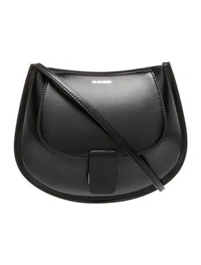 Pre-owned Jil Sander Leather Crossbody Bag In Black