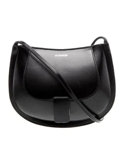 Pre-owned Jil Sander Leather Crossbody Bag In Black
