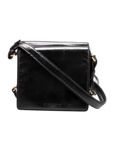 Pre-owned Jil Sander Leather Crossbody Bag In Black