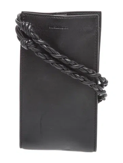 Pre-owned Jil Sander Leather Crossbody Bag In Black