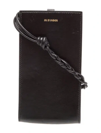 Pre-owned Jil Sander Leather Crossbody Bag In Black