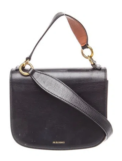 Pre-owned Jil Sander Leather Crossbody Bag In Black