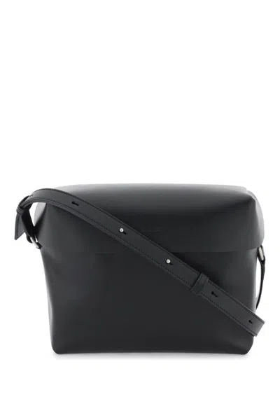 Jil Sander Leather Crossbody Bag In Nero