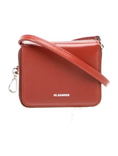 Pre-owned Jil Sander Leather Crossbody Bag In Red