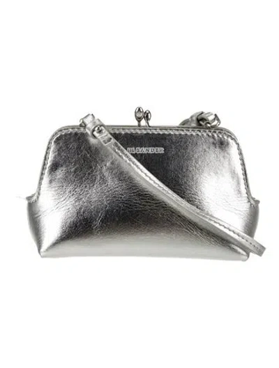 Pre-owned Jil Sander Leather Crossbody Bag In Silver
