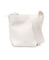 Jil Sander Leather Crossbody Bag In White