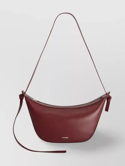 Jil Sander Leather Crossbody Bag With Adjustable Shoulder Strap