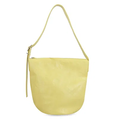 Jil Sander Leather Crossbody Bag In Yellow