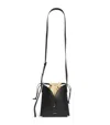 Jil Sander Leather Curve Bucket Bag In Black