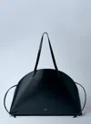 Jil Sander Schultertasche Curve Medium Aus Leder In Black