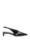 Jil Sander 35 Leather Slingback Pumps In Black