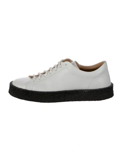 Pre-owned Jil Sander Leather Derby Shoes In White