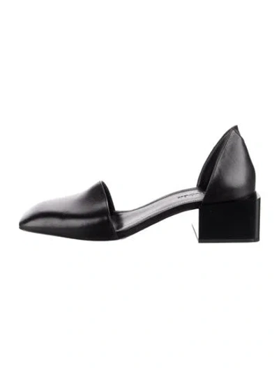 Pre-owned Jil Sander Leather D'orsay Pumps In Black