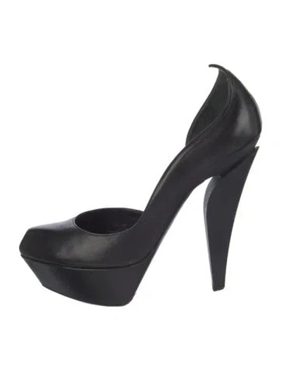 Pre-owned Jil Sander Leather D'orsay Pumps In Blue